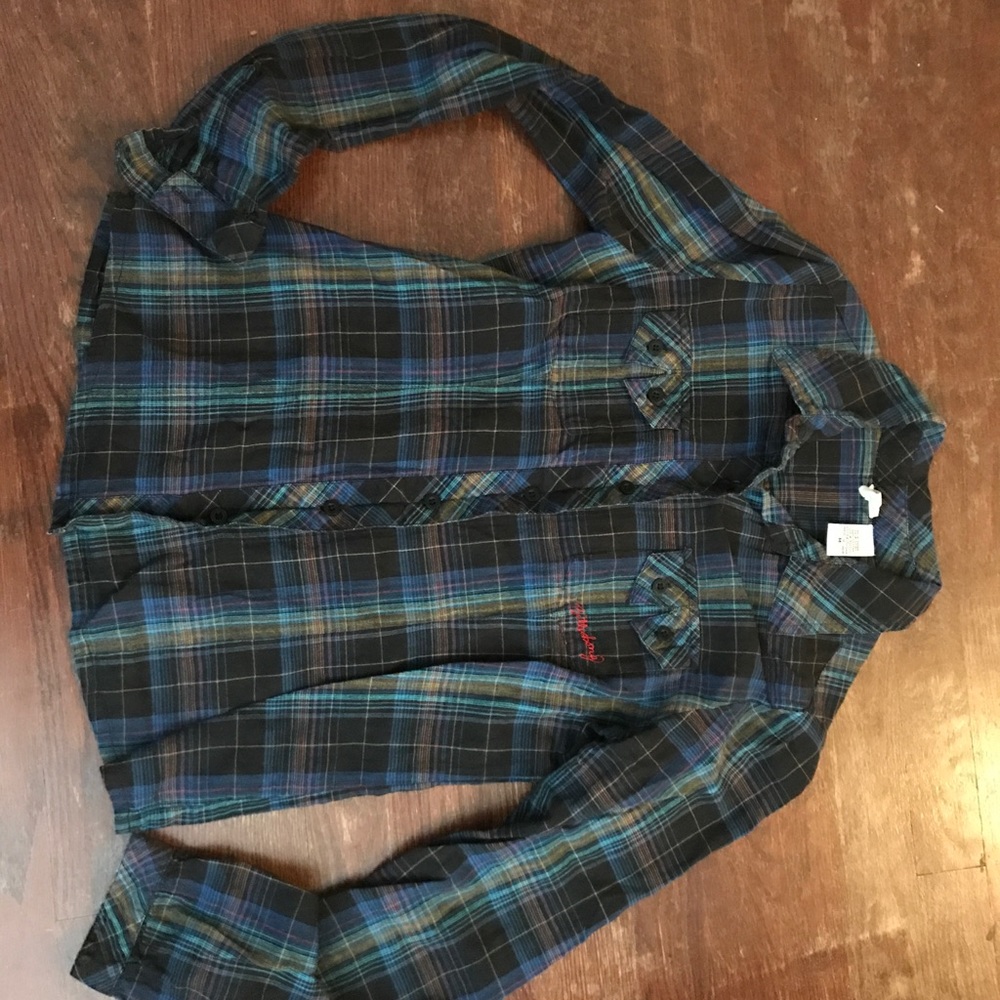 Women's Billabong plaid shirt size M